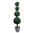 YORK Faux Potted Boxwood Topiary Plant 3' ArtiPlanto