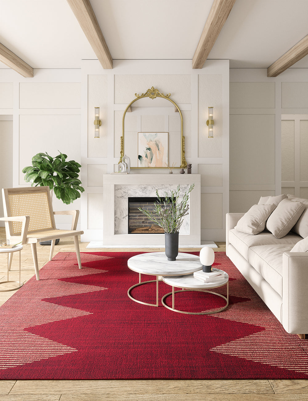 Zona Red Rug